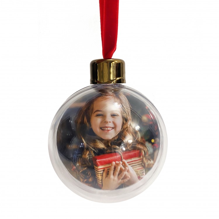 Gold Photo Christmas Bauble
